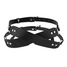 Load image into Gallery viewer, Soft Black Leather BDSM Blindfold