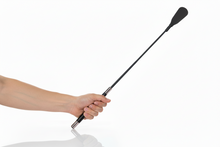Load image into Gallery viewer, Black Leather Riding Crop for Impact Play